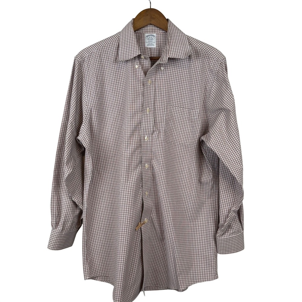 Brooks‎ Brothers Mens Button Down Shirt 16-32 Regent Supima Cotton Office Casual